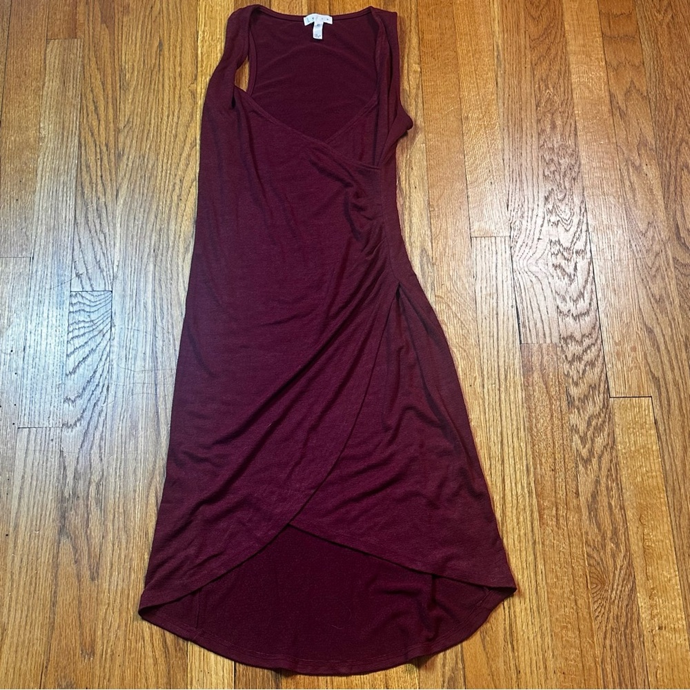 Leith Ruched Bodycon Dress Size XS Sleeveless Casual Party Cocktail Hi Low